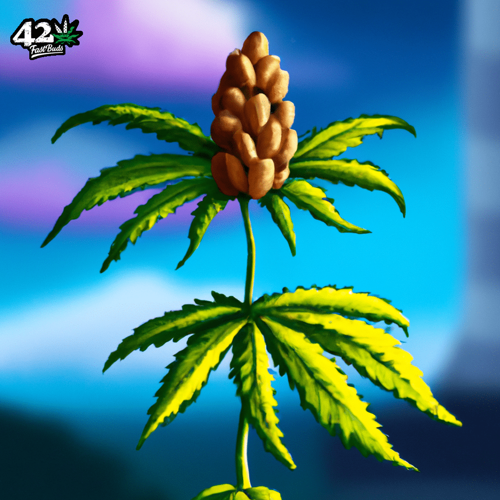 cannabis plant, cannabis seeds, weed leaf, art oil painting, high resolution, ghibli inspired, 4k